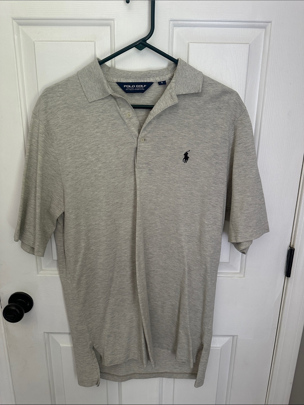 Ralph Lauren Light Heather Gray Polo with Navy Pony
